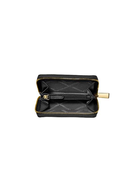 Porta carte di credito zip-around Jet Set piccolo in pelle martellata Michael Kors | 32T4GJ6Z5L001
